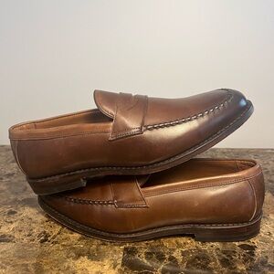 Allen Edmonds Port Washington Bench Welt Penny Loafers size 9.5 D Custom Cork